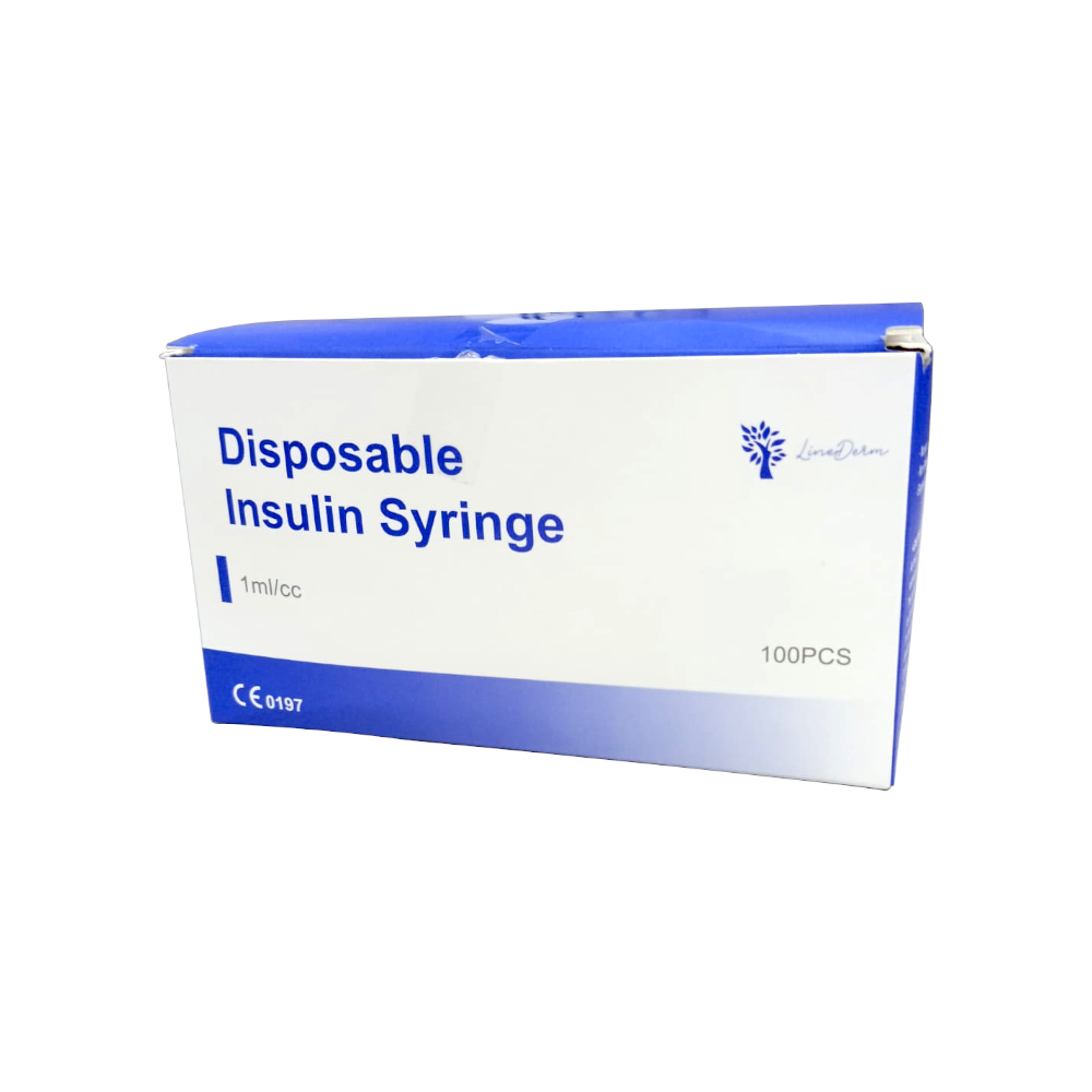 Jeringa de insulina desechable (100 unidades)