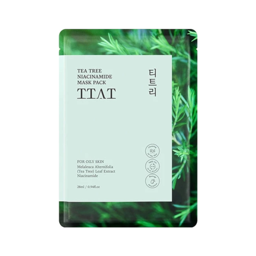 Mascarilla de niacinamida de árbol de té